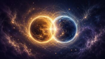 Symbolisches Titelbild zum Artikel „Konjunktion Bedeutung: Wenn zwei Planeten gemeinsam wirken“