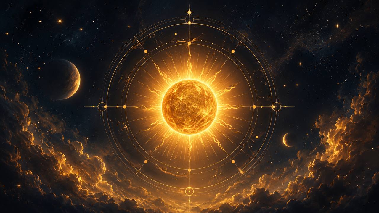 Illustration zum myStarBook Artikel: Sonne im Horoskop: Identität, Lebenskraft und innerer Kern