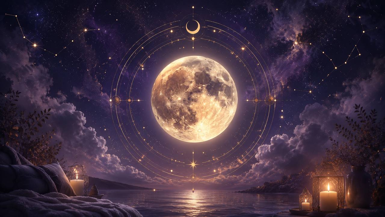 Illustration zum myStarBook Artikel: Mond im Horoskop: Gefühle, Sicherheit und innere Bedürfnisse