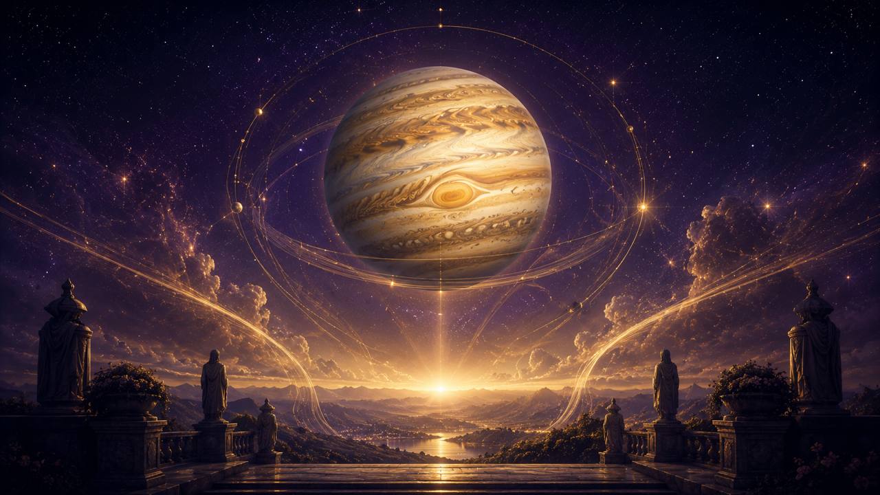 Illustration zum myStarBook Artikel: Jupiter im Horoskop: Wachstum, Vertrauen und Sinn