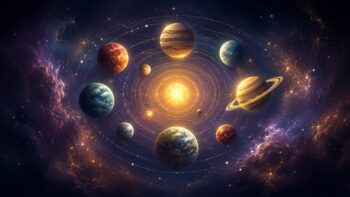 Symbolisches Titelbild zum Artikel „Was bedeuten Planeten in der Astrologie?“