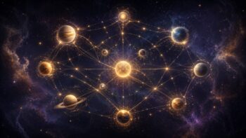 Symbolisches Titelbild zum Artikel: Aspekte im Geburtshoroskop: Wie Planeten miteinander sprechen