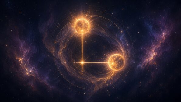 Symbolisches Titelbild zum Artikel „Quadrat Bedeutung: Warum Spannung im Horoskop Entwicklung zeigt“