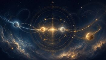 Kosmische Illustration zu Applikative und separative Aspekte: Bewegung im Geburtshoroskop feiner lesen